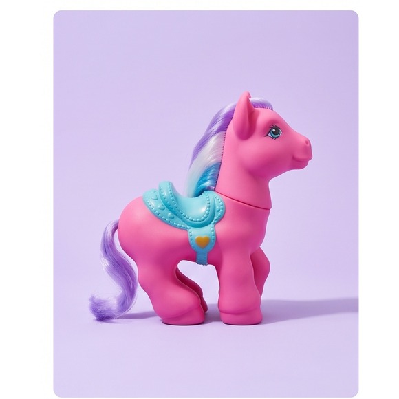 Hasbro Other - Hasbro My Little Pony G3 Y2K Pink Pony Figure Blue Saddle Heart Cutie Mark